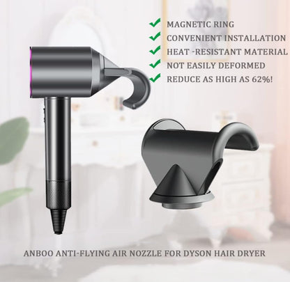 Top view of grey flyaway smoothing nozzle for styling