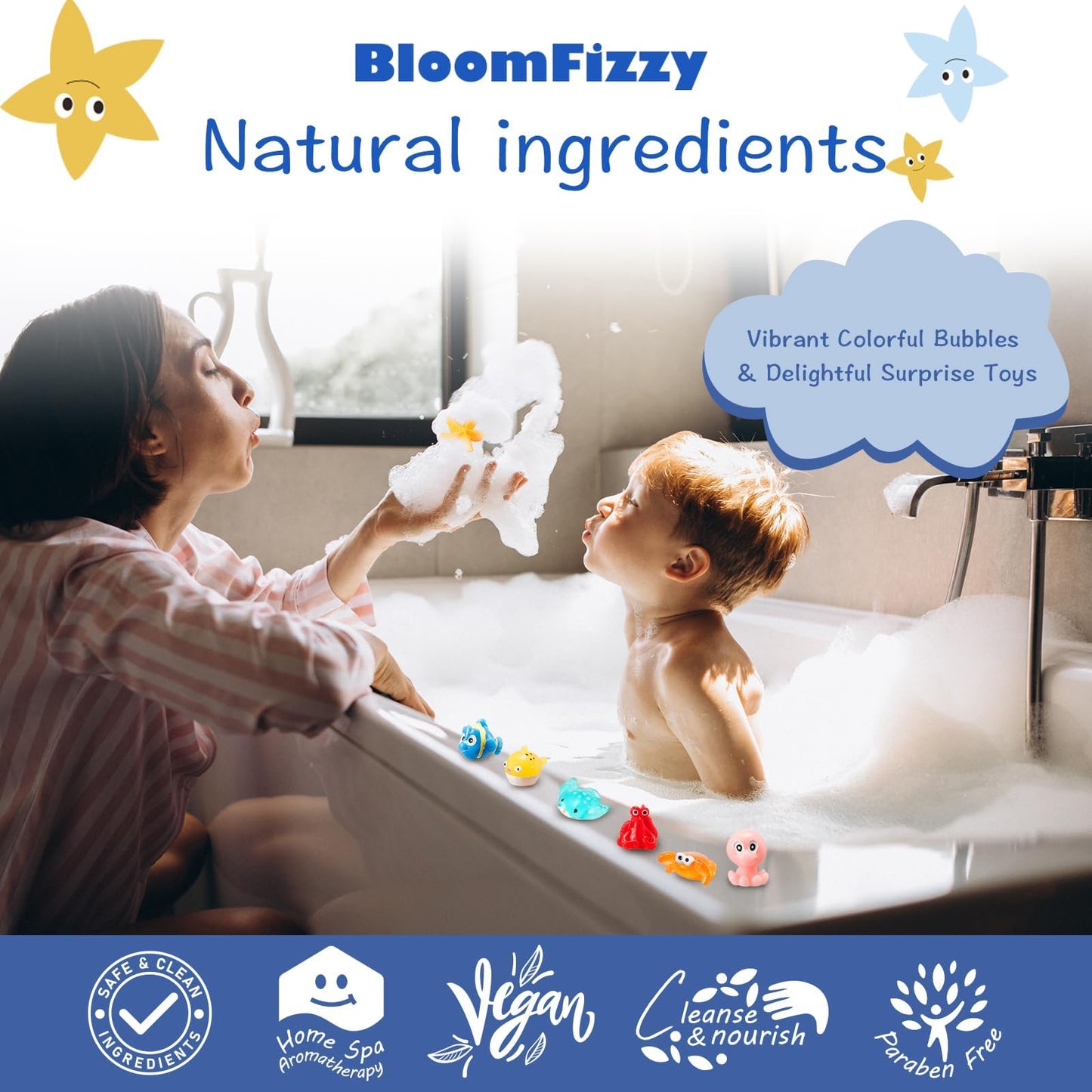 Collection of hidden non toxic sea animal resin toys discovered from dissolved bath fizzies.