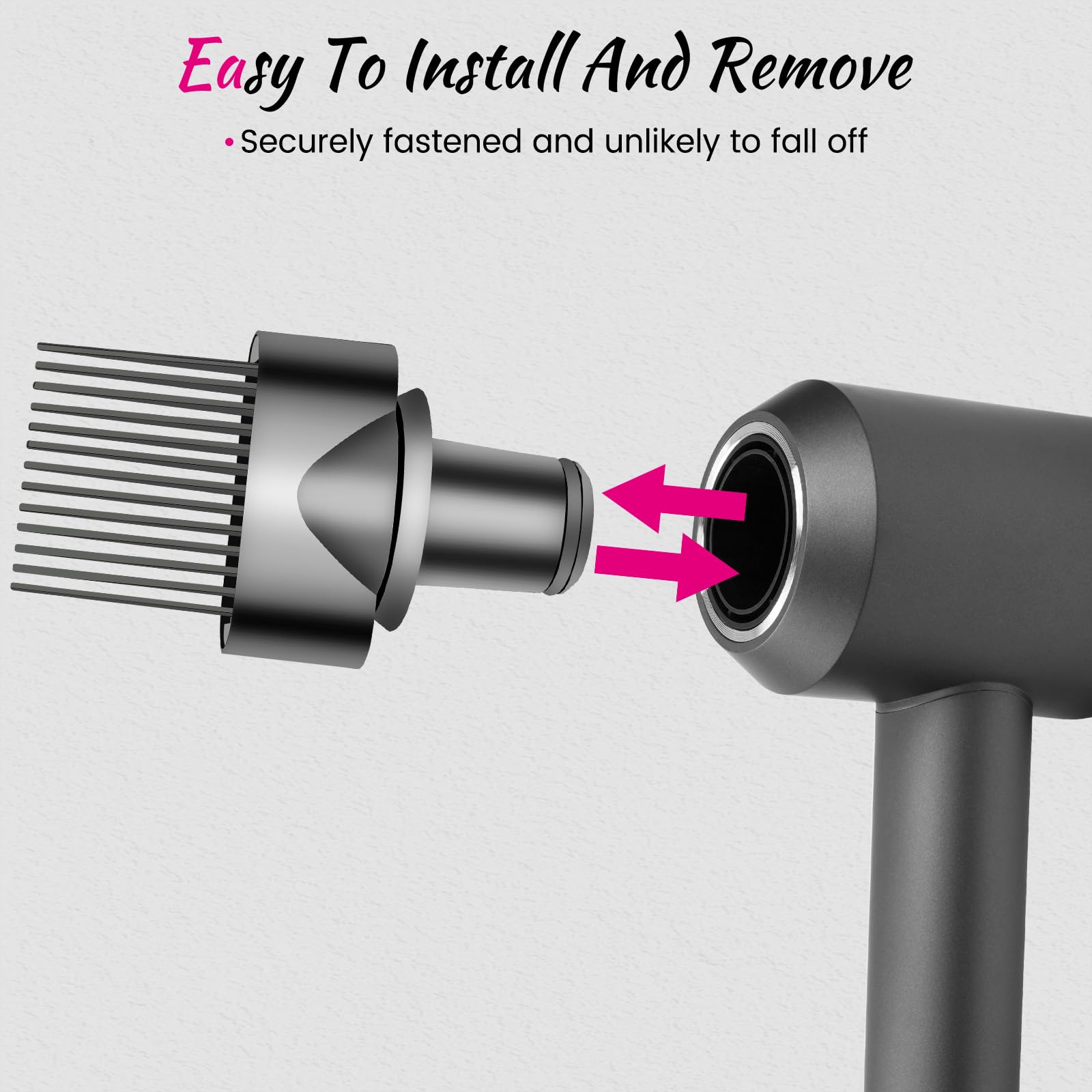 Authentic USA imported Dyson compatible comb attachment on white background