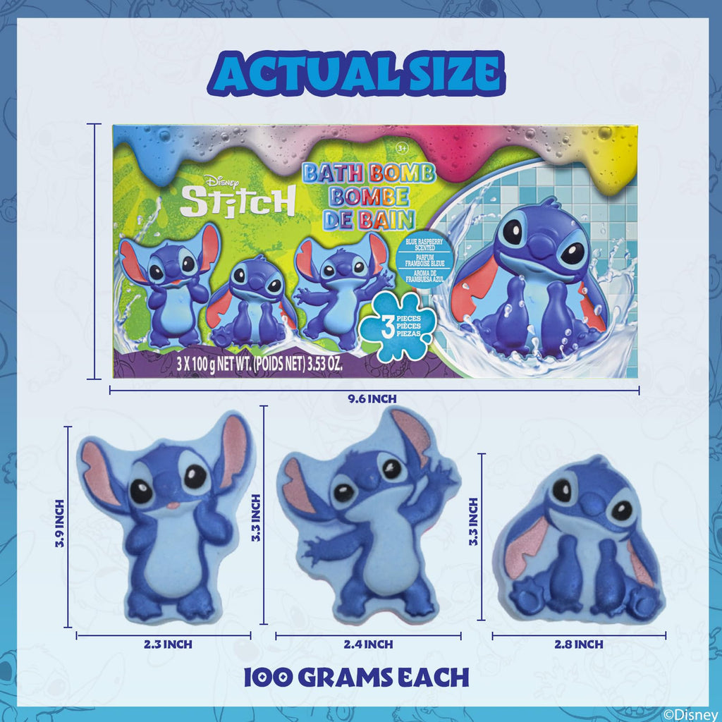 Townley Girl Disney Stitch molded bath fizzers in box