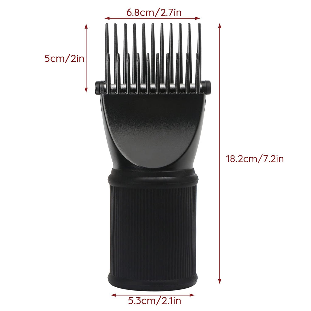User demonstrating Segbeauty comb attachment on curly hair