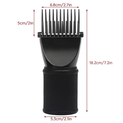 User demonstrating Segbeauty comb attachment on curly hair