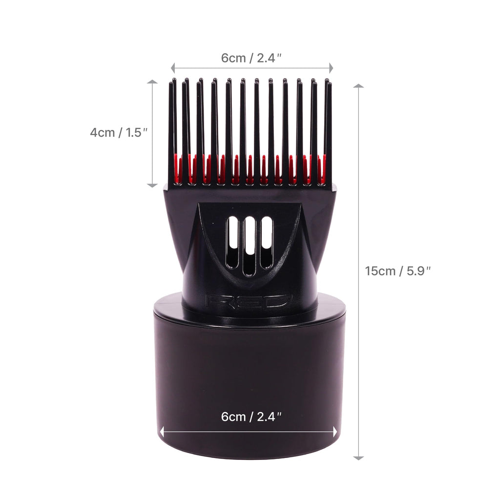 Double layer nylon pik attachment for hair dryer