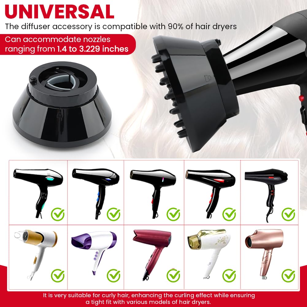 RIJATRAGAR premium polycarbonate heat resistant hair diffuser showing inside silicone protective grip