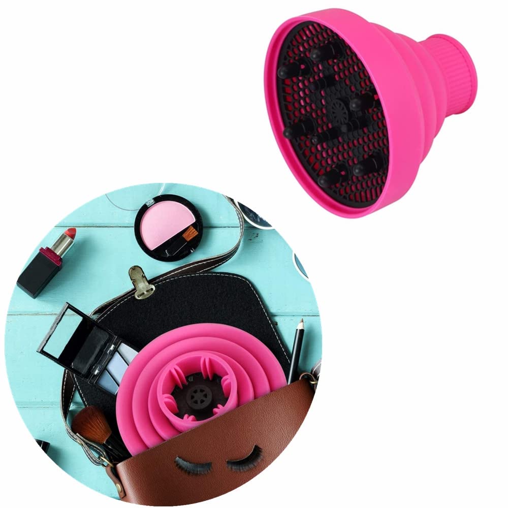 WENHUAZAI lightweight silicone blow dryer attachment extended fully to showcase internal airflow distribution holes