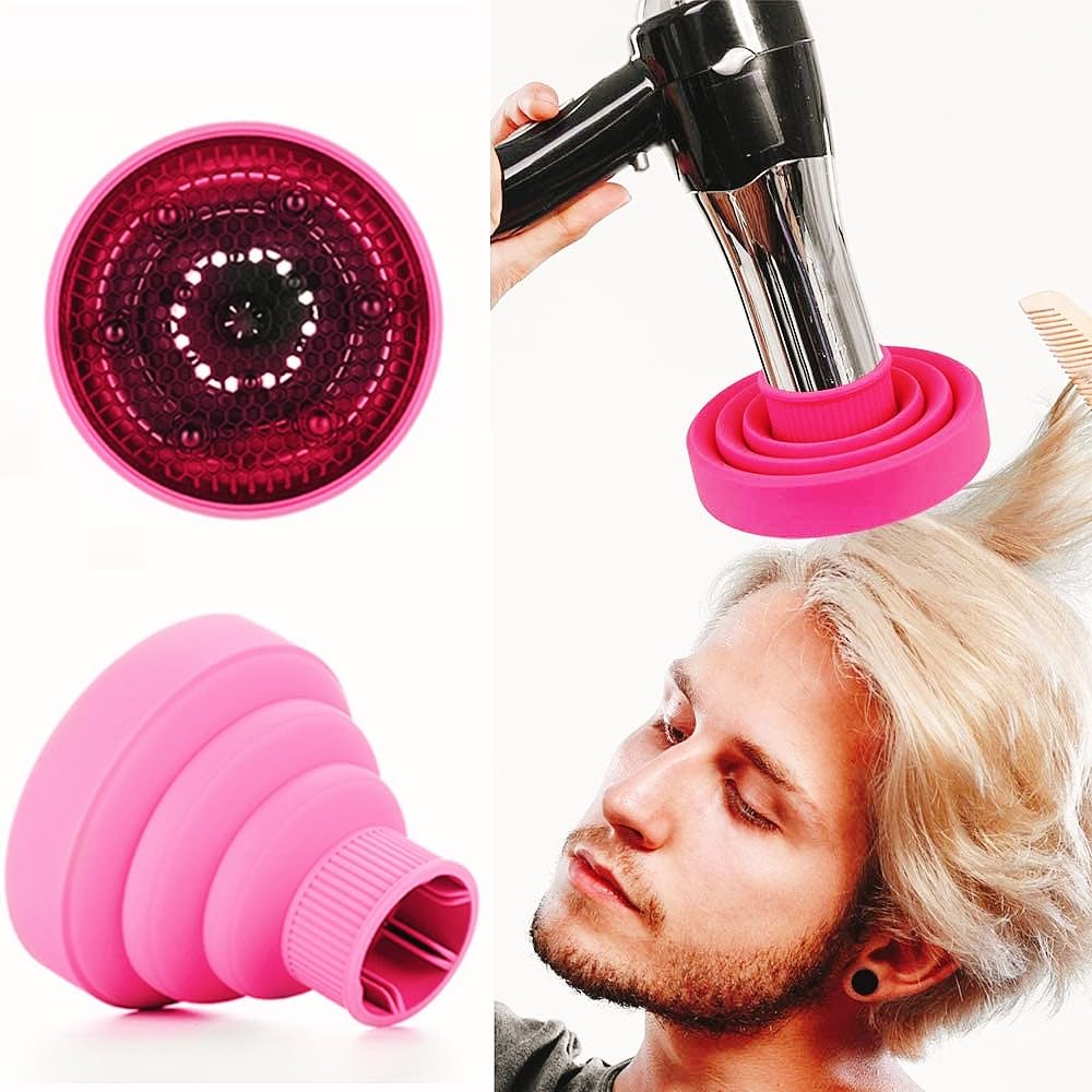 WENHUAZAI universal hair diffuser attachment showing the durable heat resistant silicone material construction
