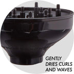 Close up view of the tourmaline infused interior fingers of the Sam Villa professional hair diffuser.