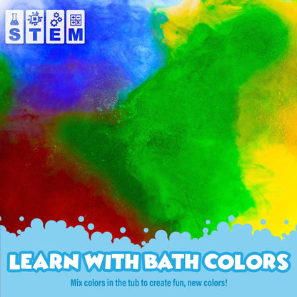 Mess free non staining water tablets for toddler sensory bath play