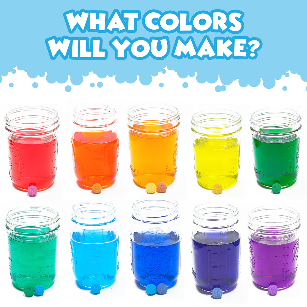 Lifestyle packaging shot of Tub Works bath color fizzies for kids