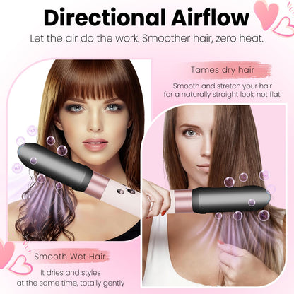 Premium black ceramic tourmaline hair straightener accessory packaging contents for home blowouts.