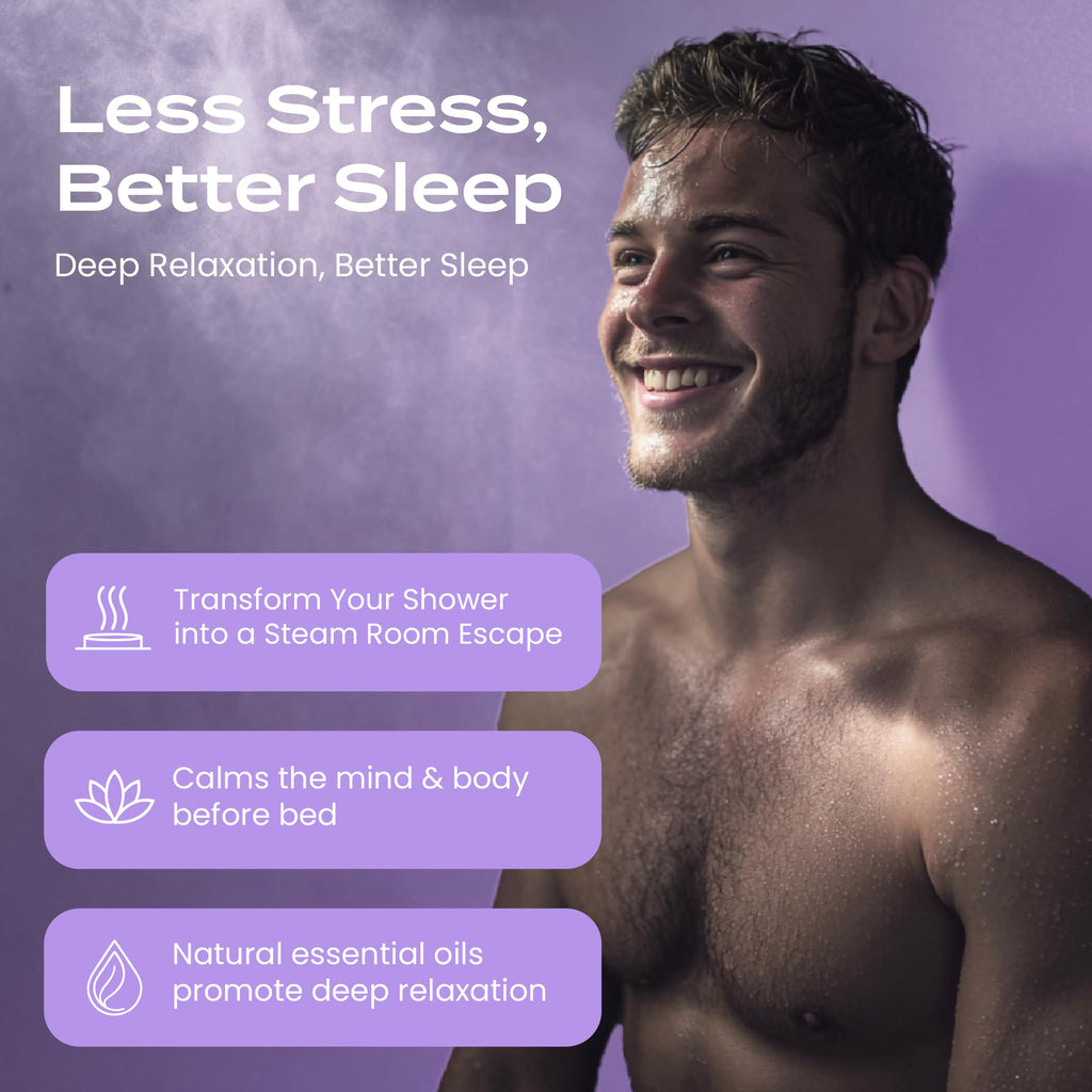 Body Restore lavender shower steamers back label
