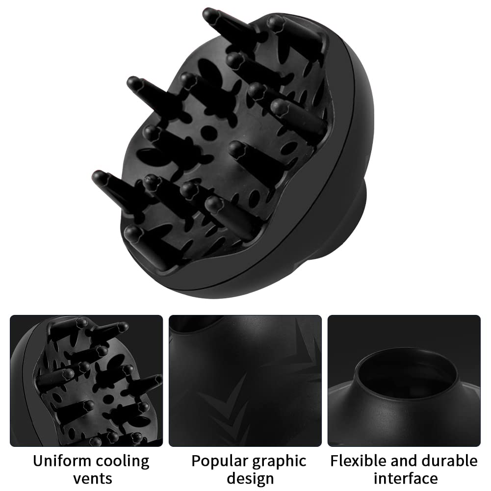 Universal hair diffuser showing the internal caliber measurement area.