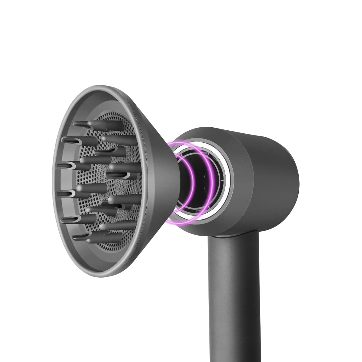 Bowl shaped spikey hair dryer attachment for volume boosting