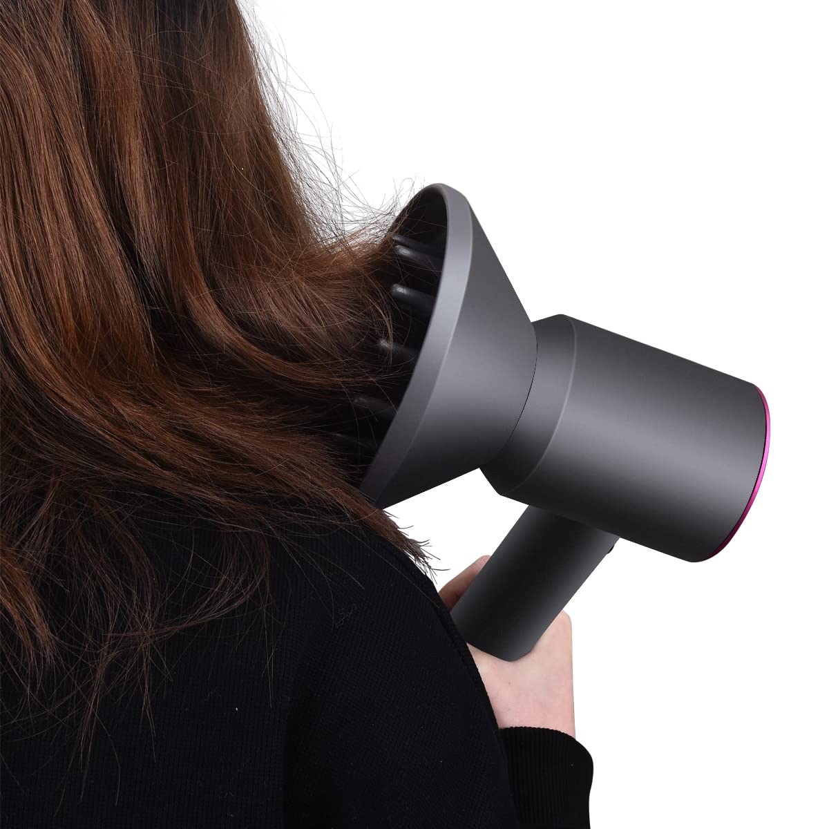 Heat resistant plastic hair dryer nozzle replacement back view
