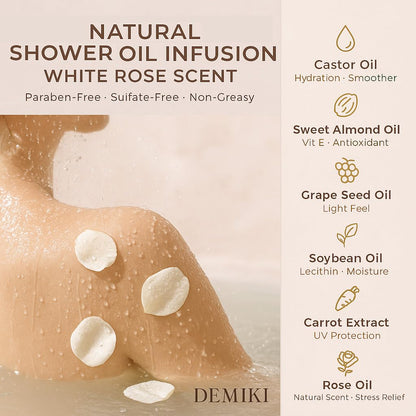 Demiki hydrating body shower gel for sensitive skin nourishment