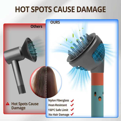 Dotspun multi styler attachment for frizz free volume and curl definition