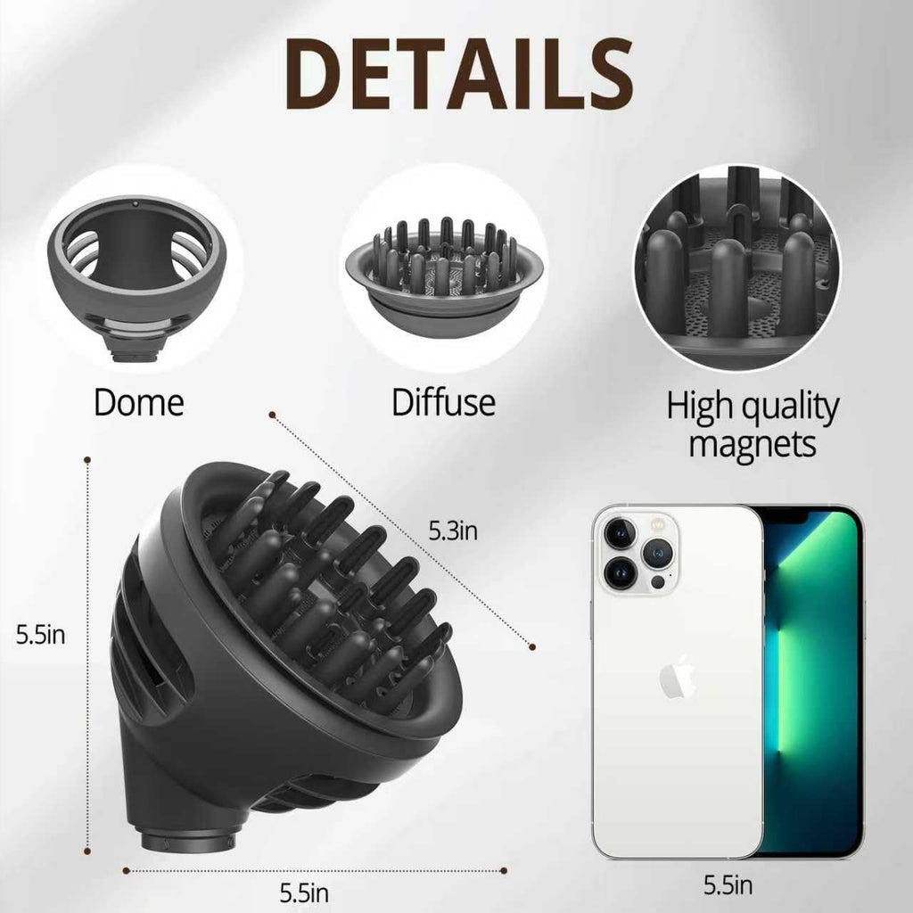 Premium aftermarket hair dryer attachment for Airwrap models HS01 HS05 HS08