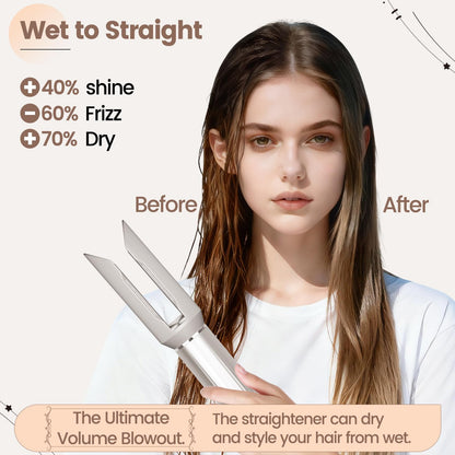 Premium replacement smoothing tool attachment for wet to straight hair transformation