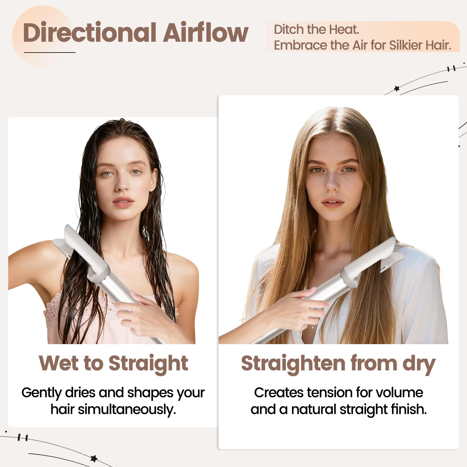 Frizz reduction styling accessory compatible with shark flex style base unit