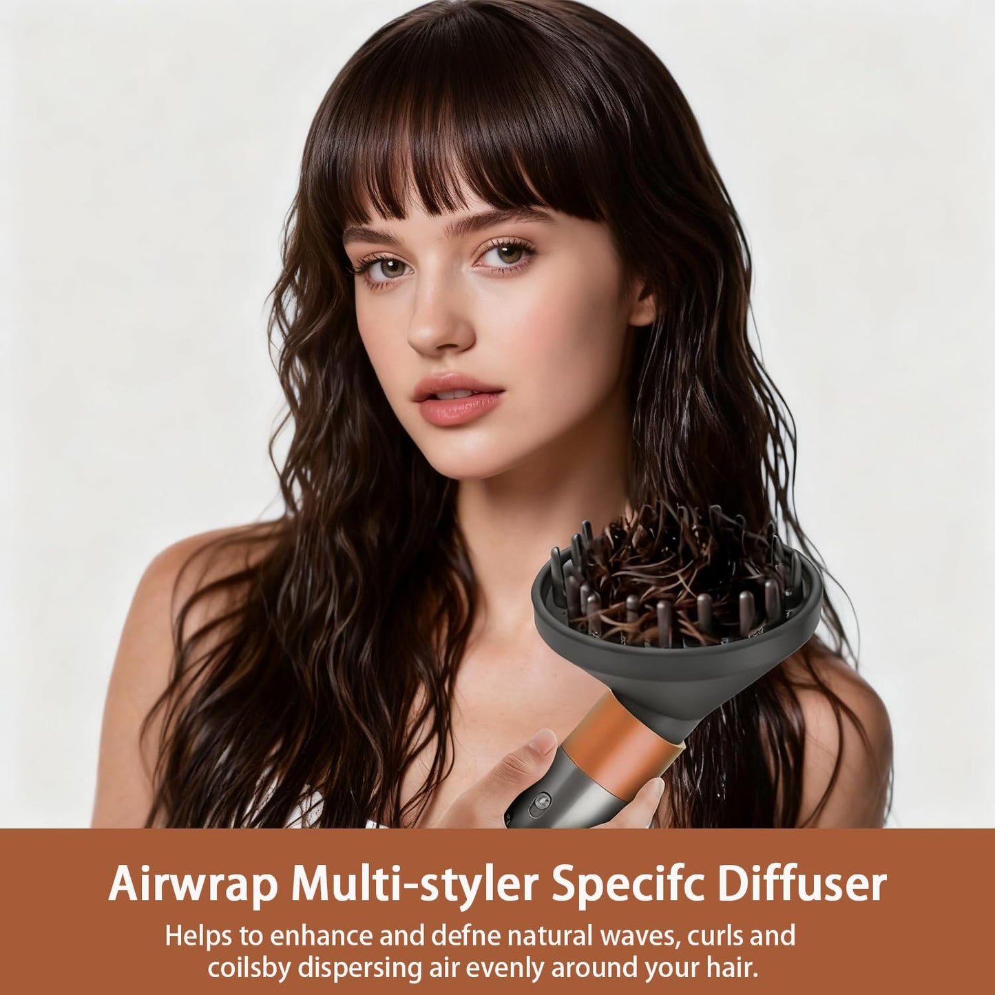 Bongchie hair dryer nozzle attachment illustrating the secure snap-on mechanism for multi-stylers.
