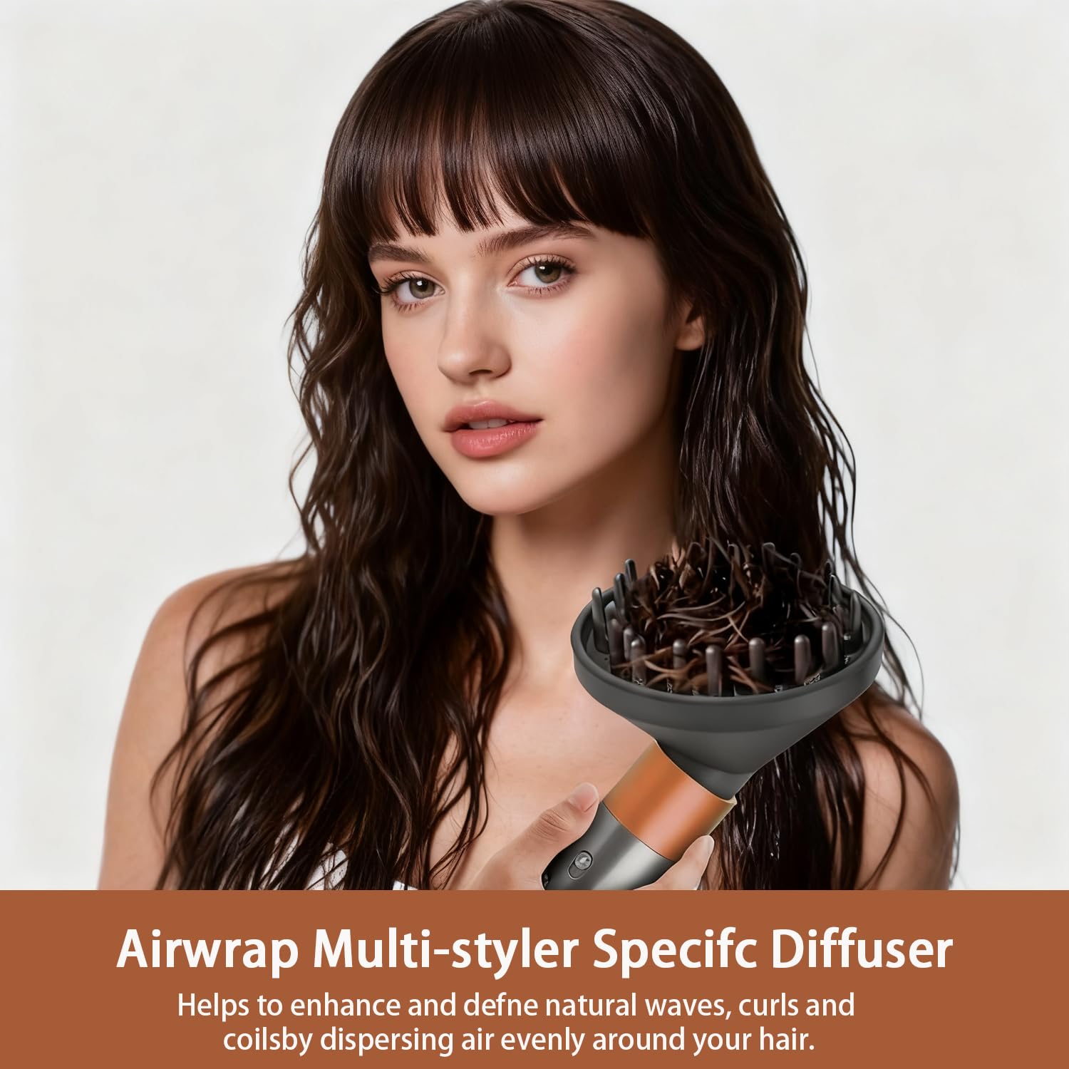 Bongchie hair dryer nozzle attachment illustrating the secure snap-on mechanism for multi-stylers.
