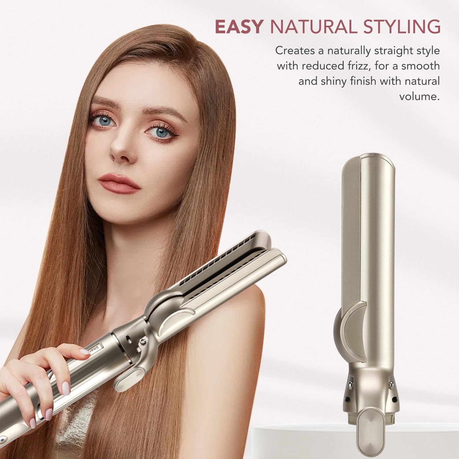 Sazika smoothing nozzle attachment showcasing high pressure airflow vents for wet to dry hair styling