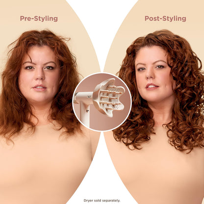 Shark DefrizzFast Diffuser with prongs fully retracted for short hair styling