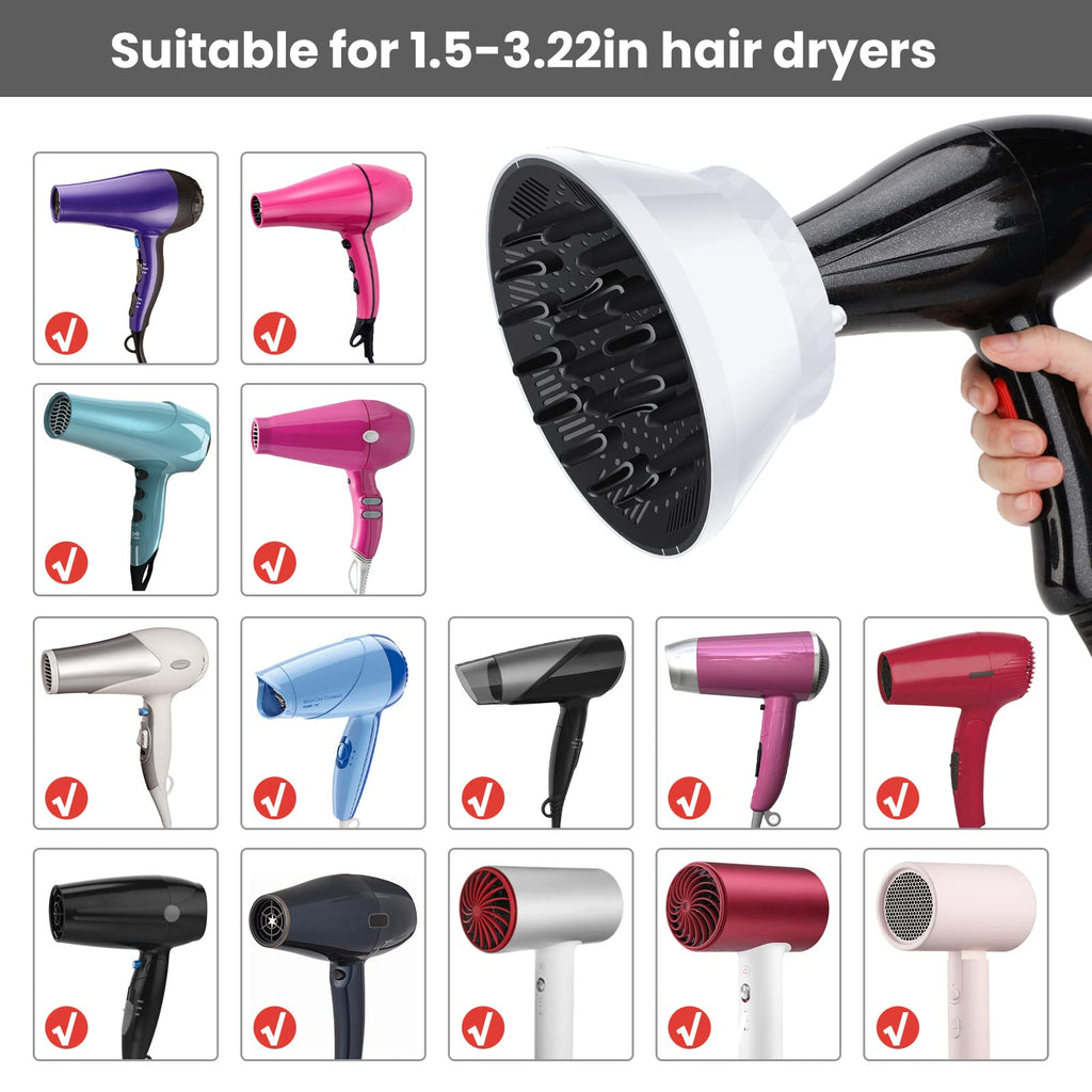 Segbeauty foldable hair dryer attachment showing the adjustable rotary locking mechanism