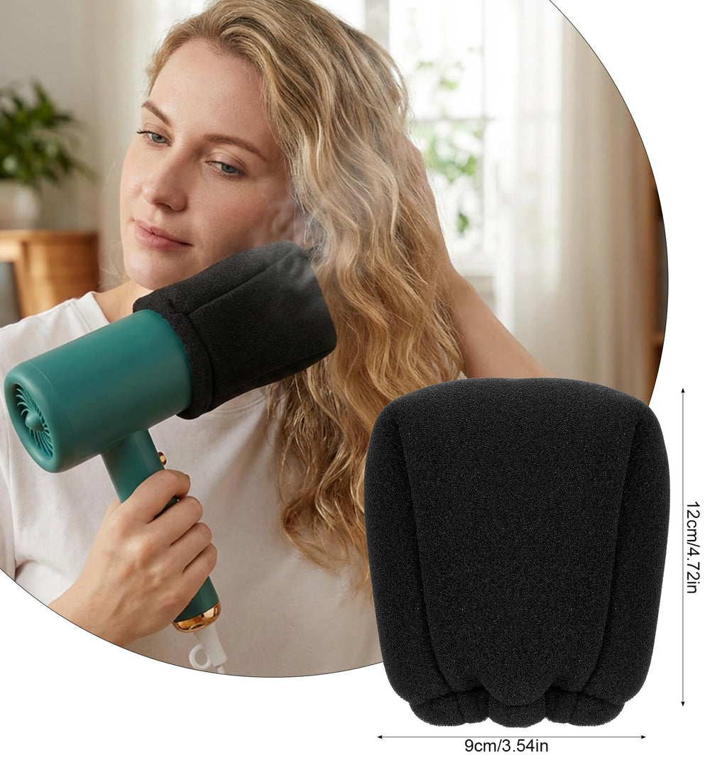 Two pieces of hot sock diffuser for hair dryer accessories displayed flat to highlight compact travel design.