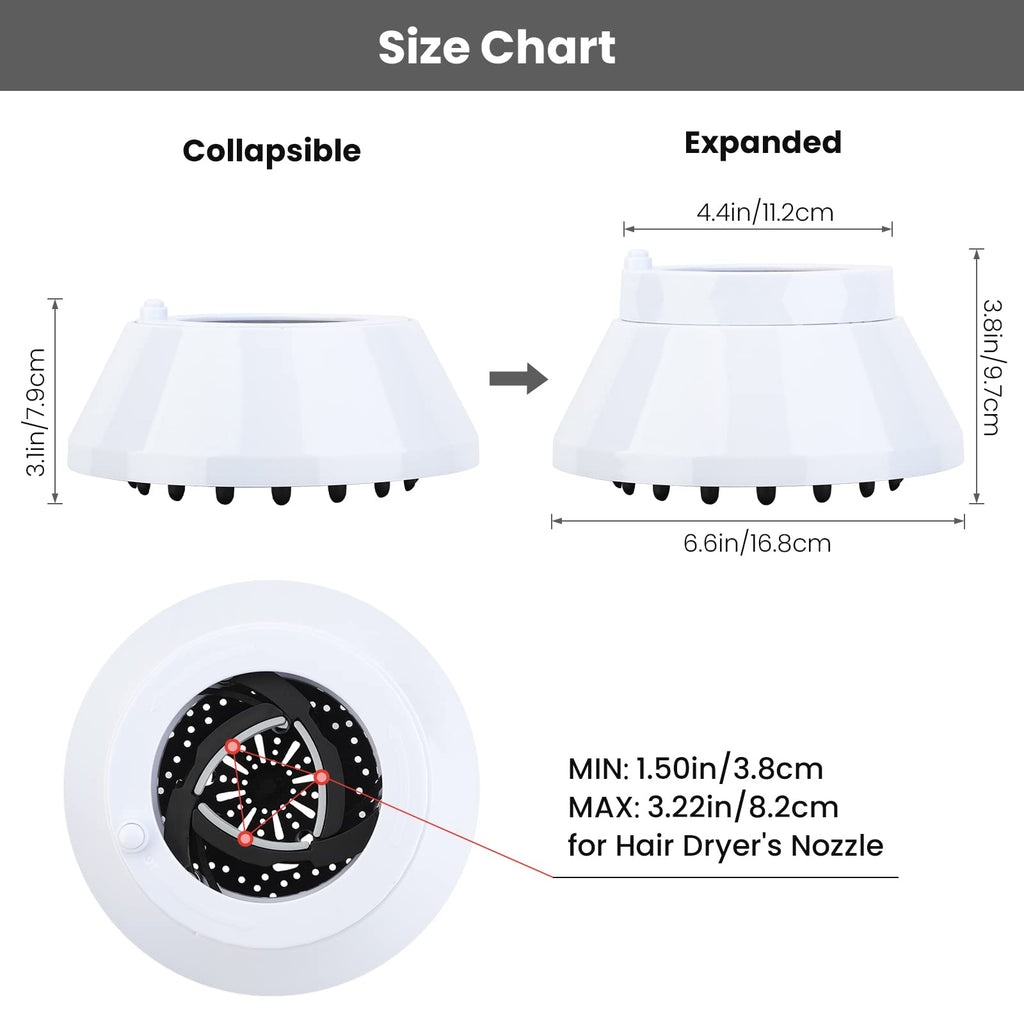 Segbeauty adjustable hair diffuser fully expanded for professional salon styling at home
