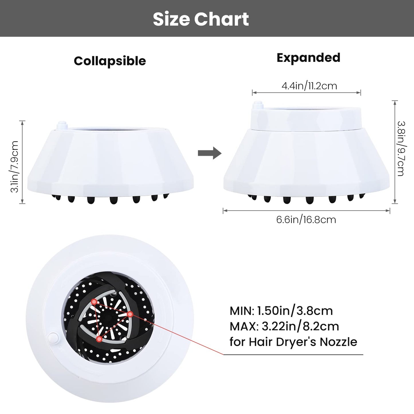 Segbeauty adjustable hair diffuser fully expanded for professional salon styling at home