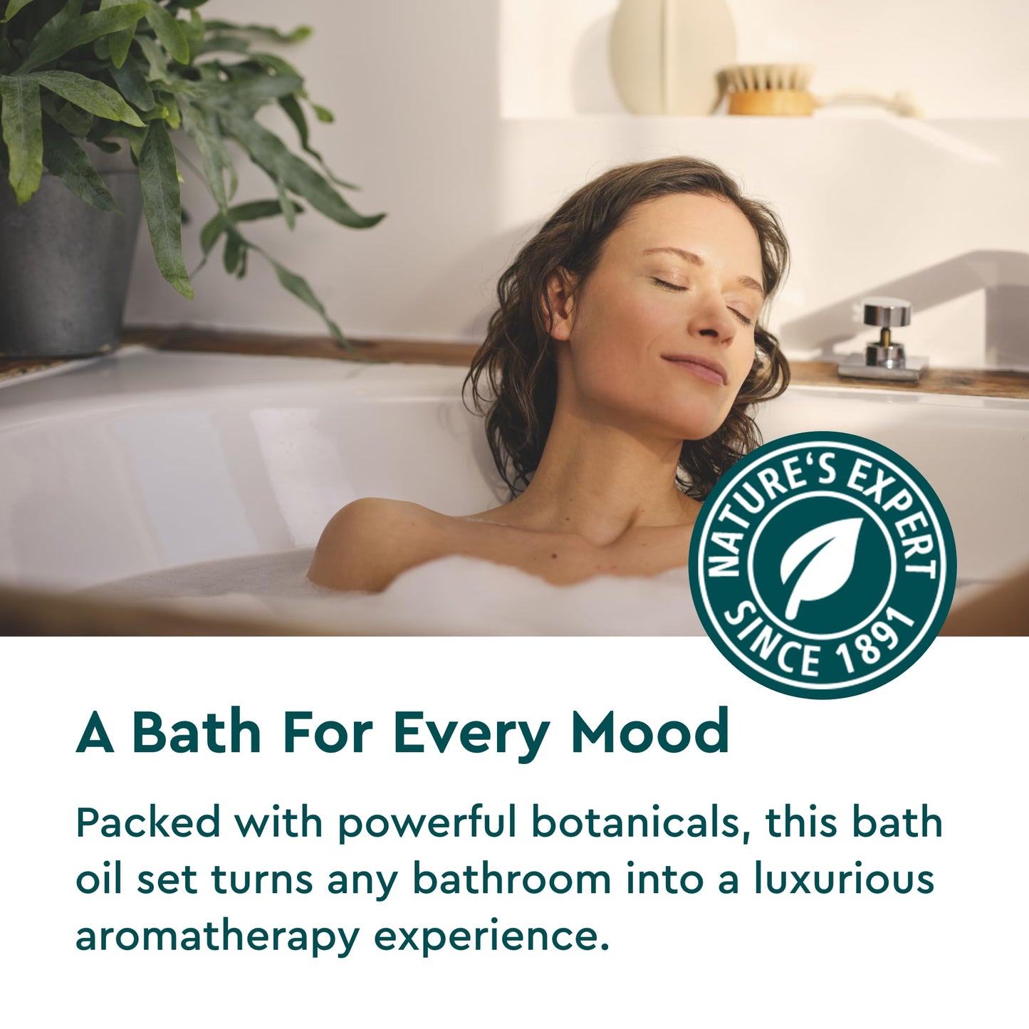 Close-up of the concentrated relaxation and muscle relief bath oil labels