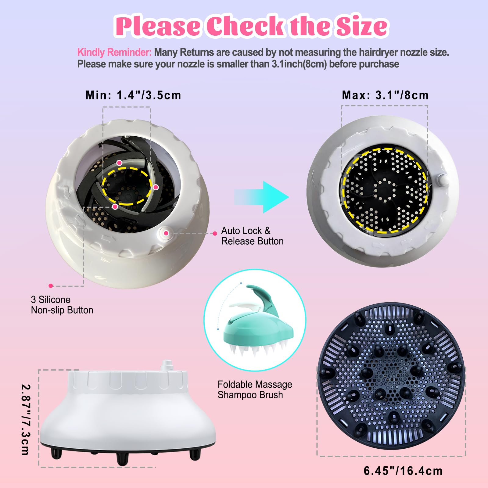 Anhorts premium polycarbonate hair diffuser illustrating the high temperature resistant salon grade design.