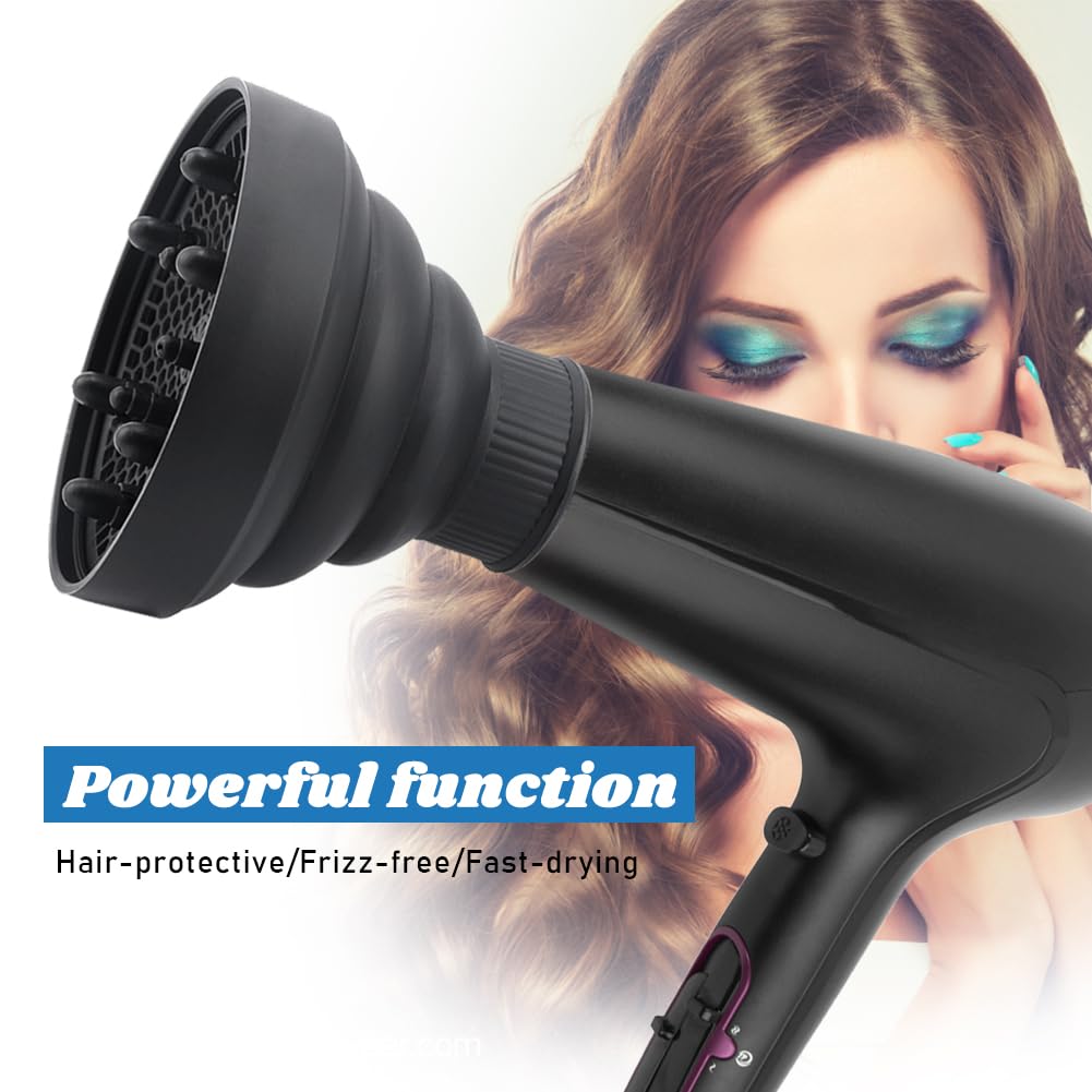 BOLT portable curly hair styling attachment showing universal fit flexible collar