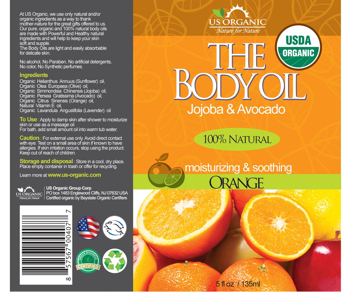 US Organic citrus moisturizer bottle angled showing clean ingredient list