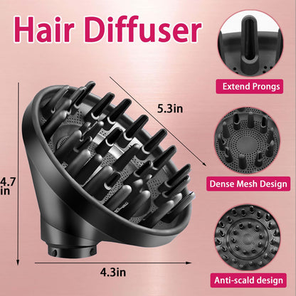 Premium packaging view of the imported Sygbttq upgraded diffuser tool for curly and wavy hair care