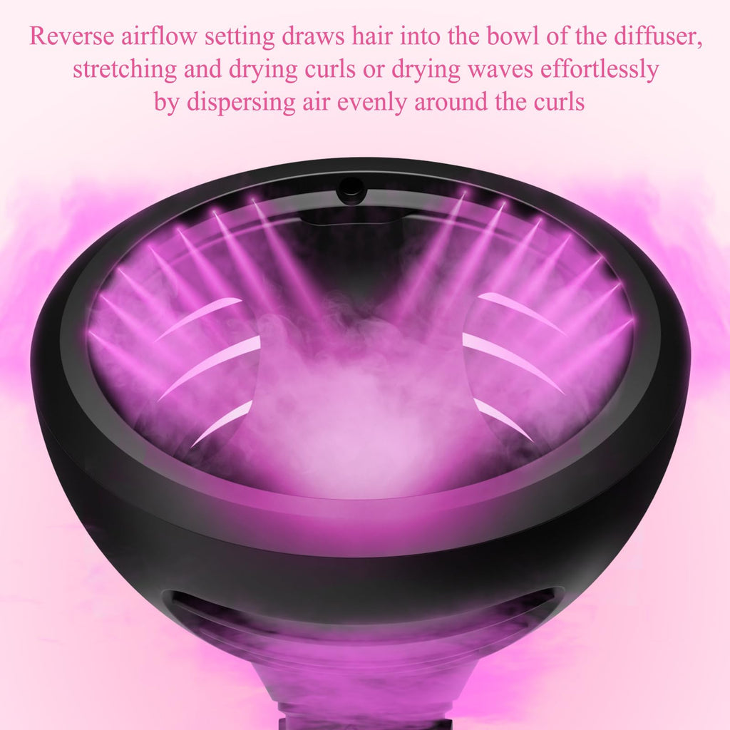 Complete product view of the premium imported wave and curl diffuser showing the dual airflow design.
