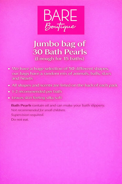 Assorted animal heart and star shaped moisturizing bath beads spread out on a flat surface