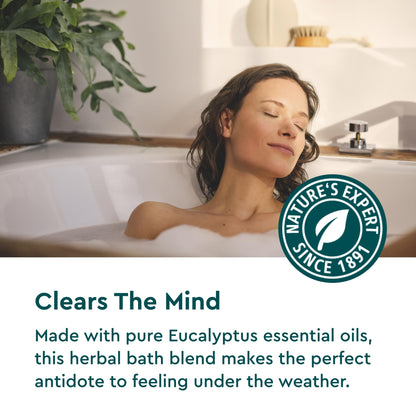 Vegan eucalyptus bath oil for respiratory wellness and clear breathing
