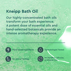 Kneipp vegan respiratory wellness bath oil bottle on lifestyle surface