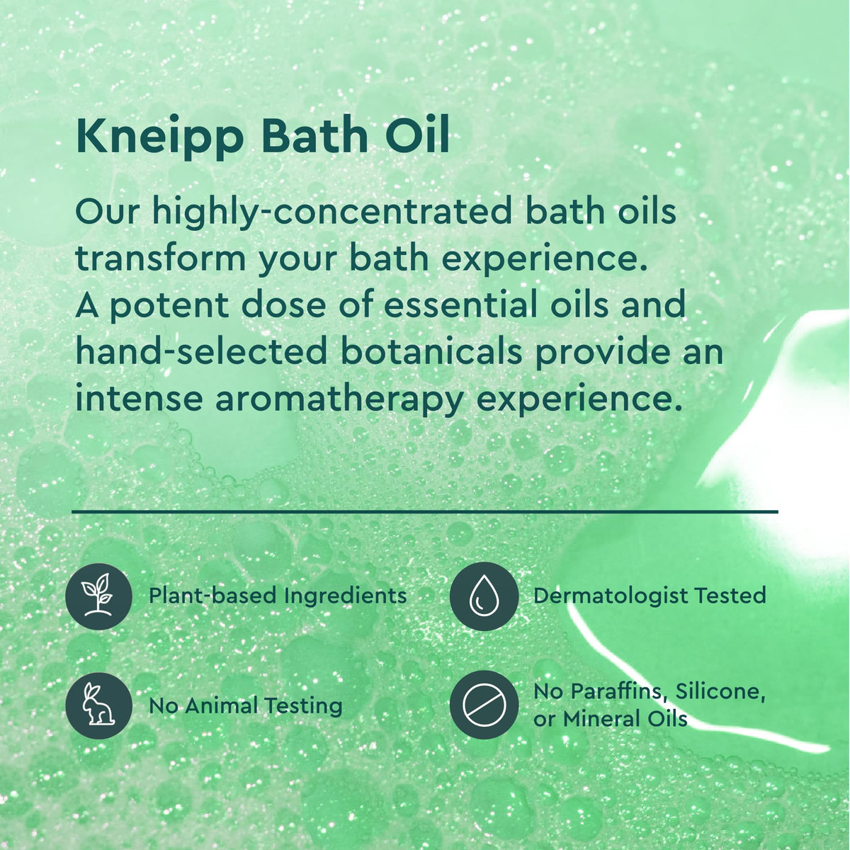 Kneipp vegan respiratory wellness bath oil bottle on lifestyle surface
