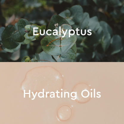 Natural green liquid of Kneipp eucalyptus oil inside transparent bottle