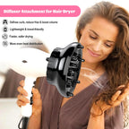 Professional blow dryer diffuser attachment compatible with one point four to two point six inch nozzles