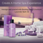 Bootleg Bath lavender bath oil cap and neck detail
