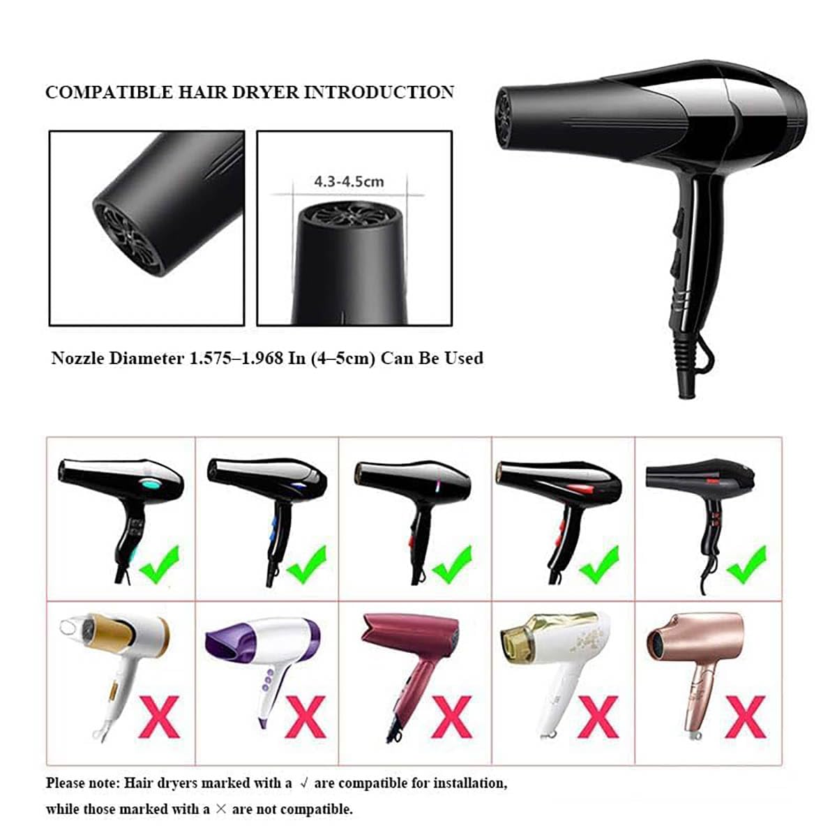 Heat resistant portable hair diffuser showing internal curl lifting prongs