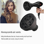 Foldable hair styling tool stored inside a compact travel makeup bag