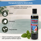 Olbas herbal liquid bath bottle back instructions