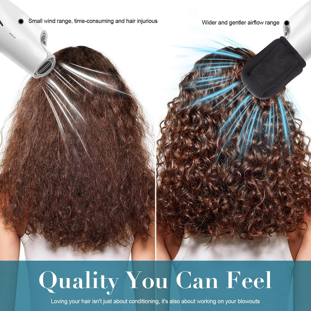 V TOWER lightweight travel diffuser sock folded flat next to a compact hair tool setup.