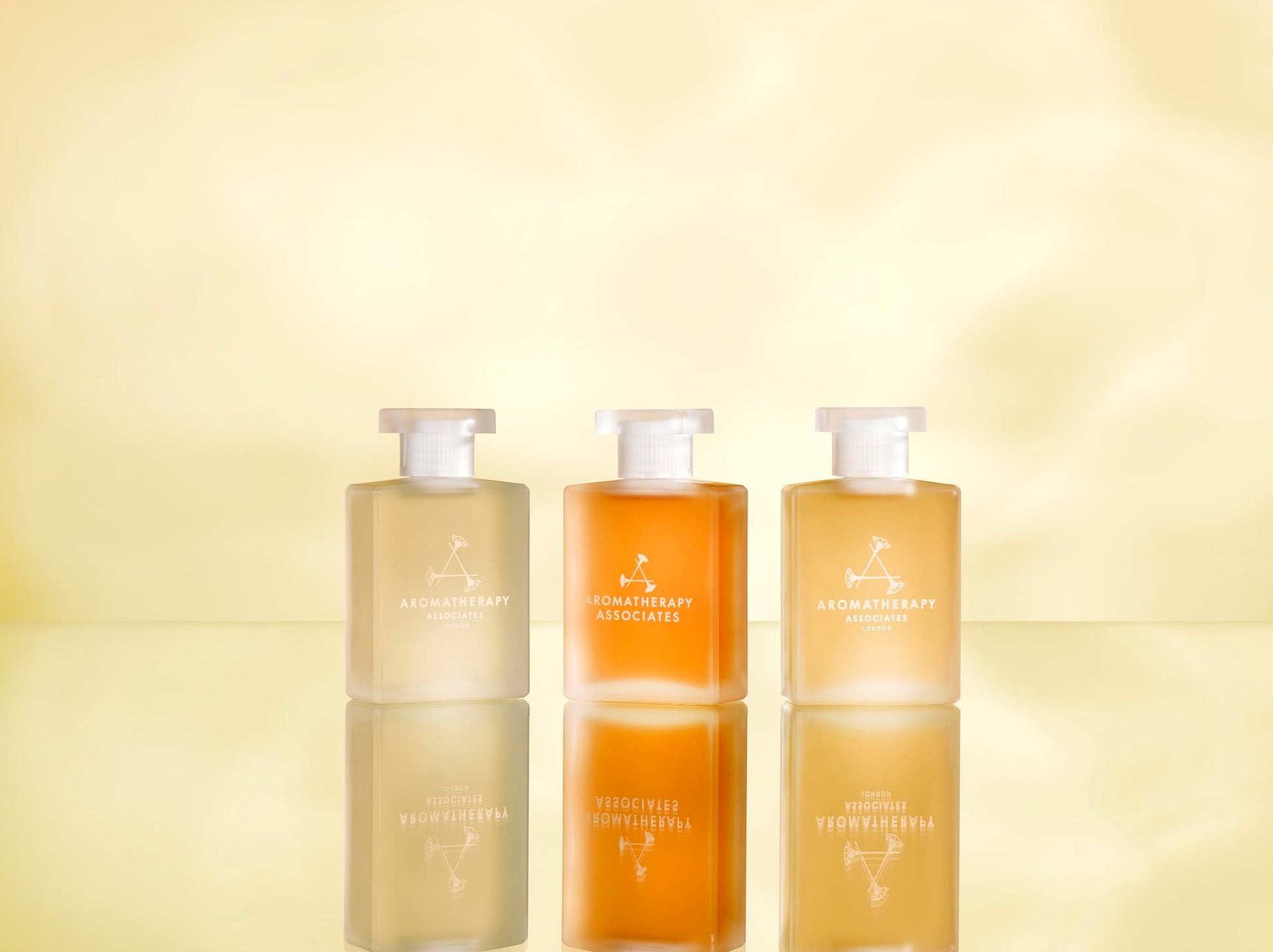 Close up of the gold cap and label of Aromatherapy Associates authentic sleep inducing body oil.