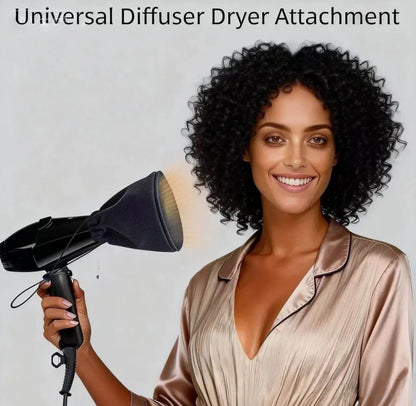 Liuweihui adjustable diffuser attachment for curly hair styling demonstration side view